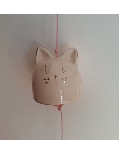 Cloche à vent ou furin "bouquet rose"