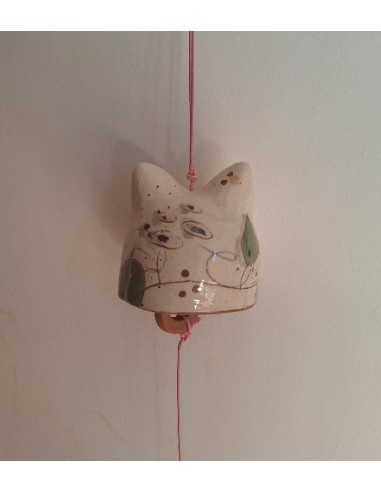 Cloche à vent ou furin "bouquet rose"