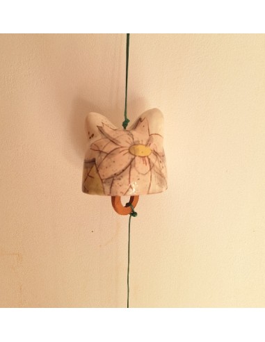 Cloche à vent ou furin "FLEUR ROSE"