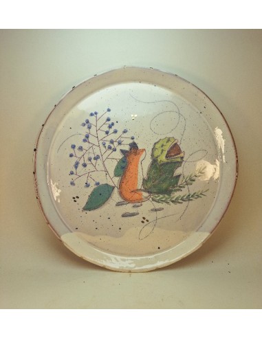 Assiette renard bogue de marron