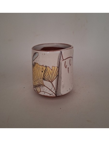 Tasse à café chat feuilles de ginko