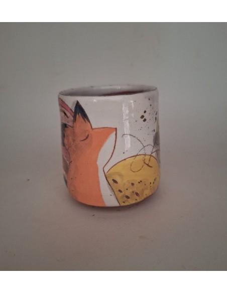 Tasse à café renard roses