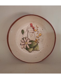 Assiette creuse chat fleur...