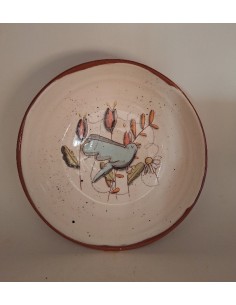 Assiette creuse oiseau bleu...