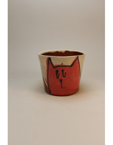 Tasse à café chat rouge