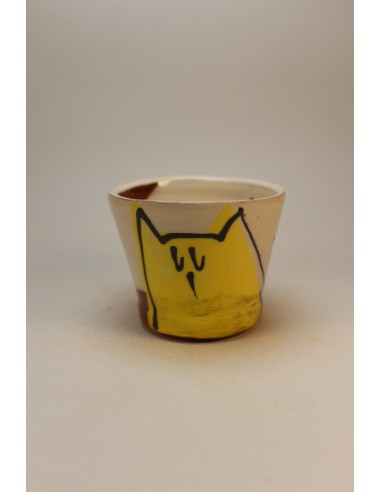 Tasse à café chat jaune