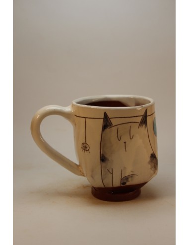 Mug chat corde à linge